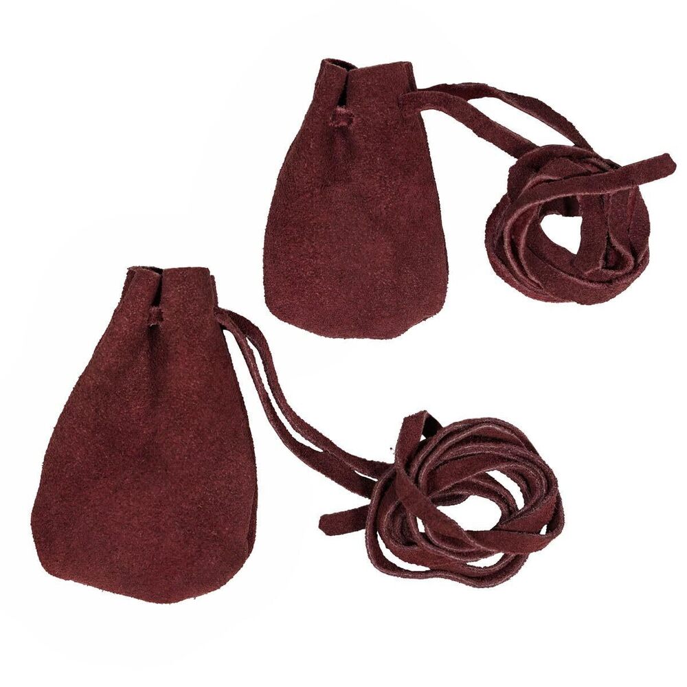 6213 Trinket Bags, Coin Dice Medieval Purses, Drawstring Medicine Bag Suede
